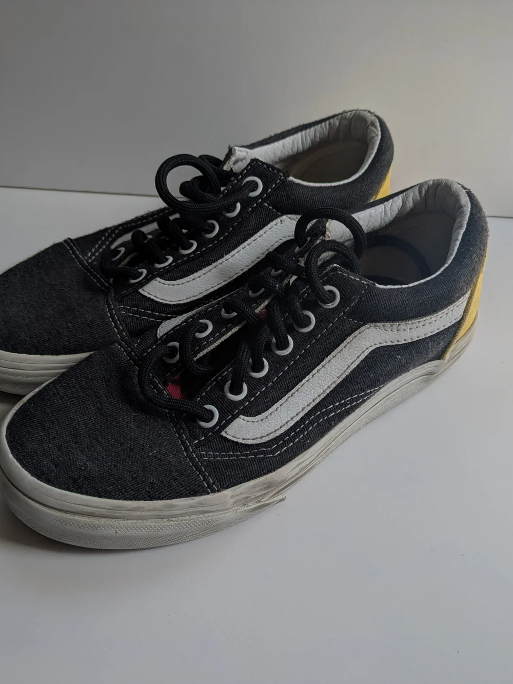 Vans Black Canvas Low-Top Sneakers with White Stripe